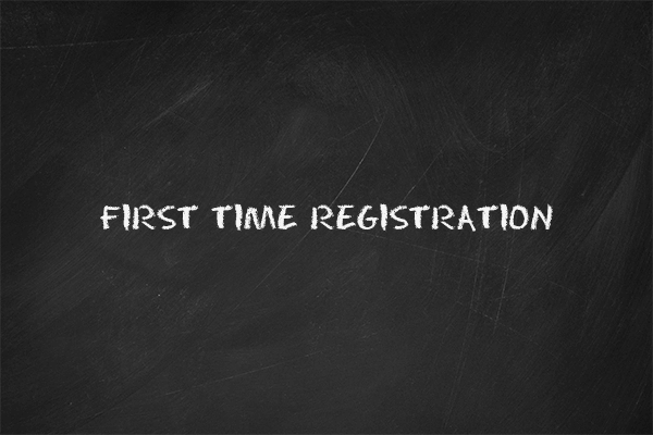 The thumbnail image for the "First Time Registration" video tutorial